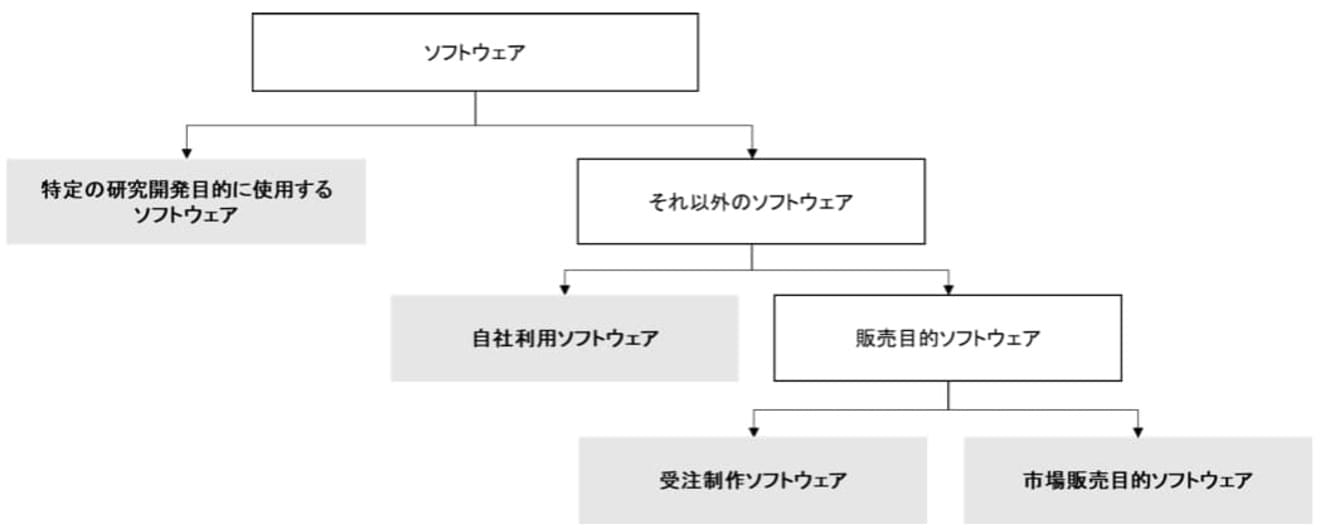 企業会計上のソフトウェアの分類